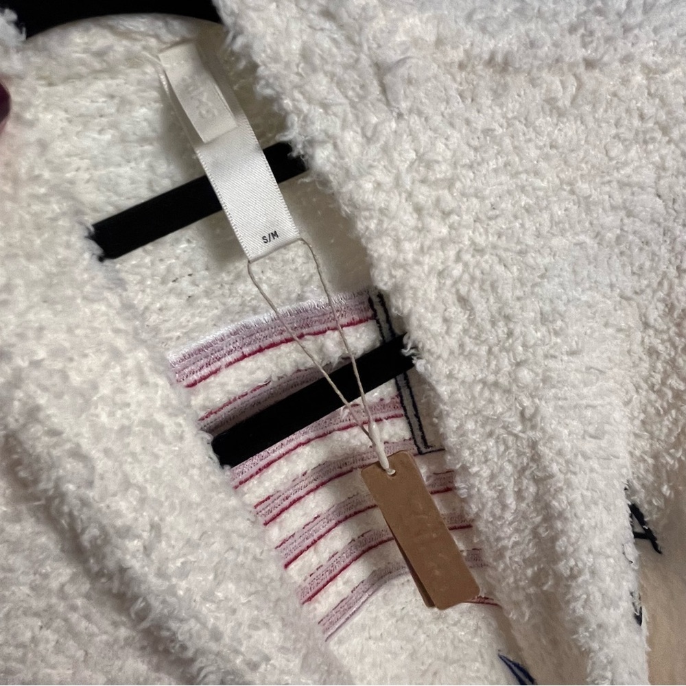 SKIMS Team USA Paralympic Cozy Knit Bouclé  Bone Belted Lounge Robe S/M NWT - Picture 13 of 13